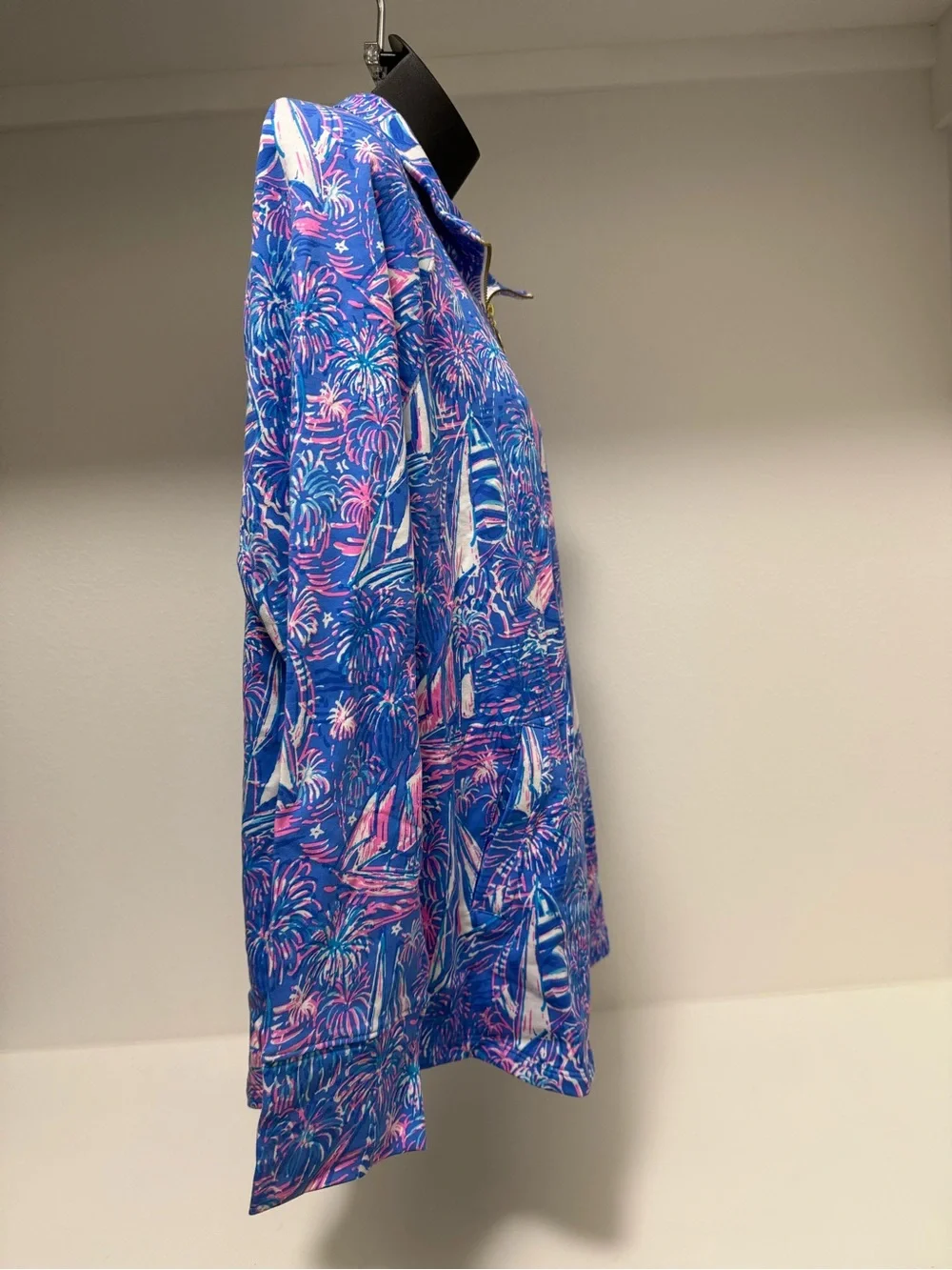 Lilly Pulitzer Skipper Popover It’s a Sailabration Women’s Large Boca blue